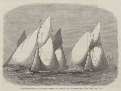 Competencia de Vela del Royal Thames Yacht-Club el Sábado Pasado, los Yates frente a Thames Haven de Edwin Weedon